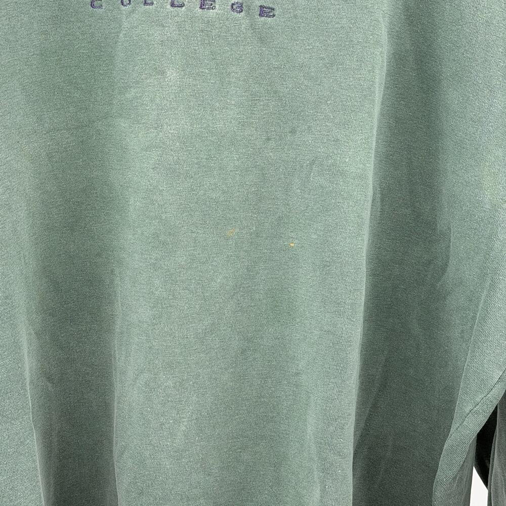 Vintage 90s Northwestern College Crewneck Sweatshirt Green Somers USA XXL - Picture 7 of 7